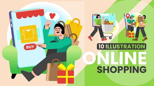 Online Shopping Sale Animation