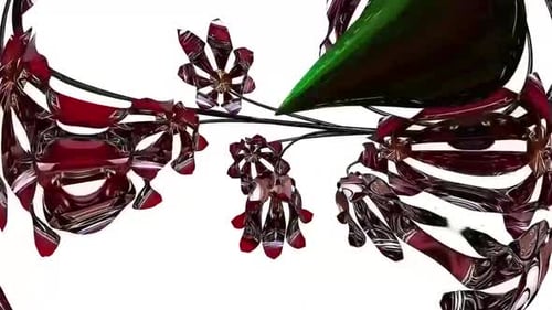 Abstract Fluid Metallic Vines Growing Background Animation