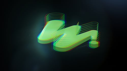Futuristic Neon Digital Lines Logo Reveal Opener