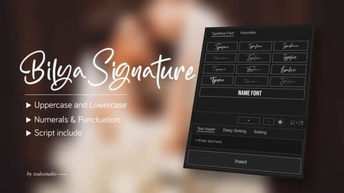 Animated Typeface - Bilya Signature