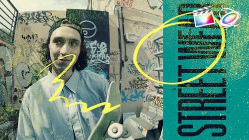 Energetic Grunge Intro with Gold Accents and Dynamic Text