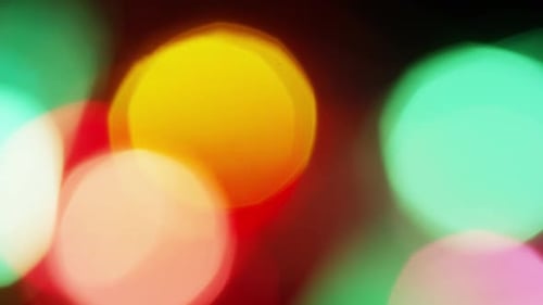 Abstract Bokeh Lights on Dark Background