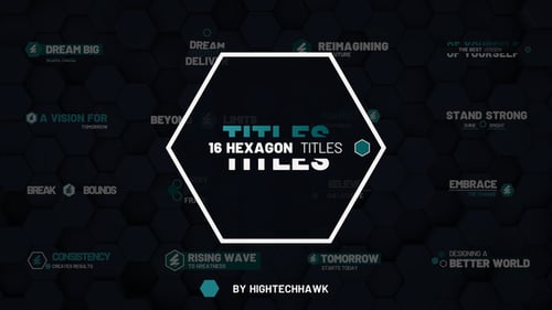 Modern Geometric Hexagon Titles and Lower Thirds