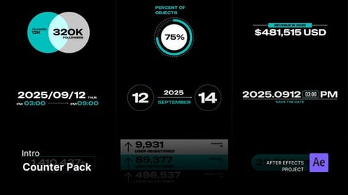 Intro - Counter Pack After Effects Template