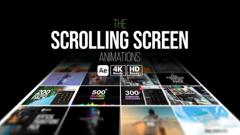 Dynamic Scrolling Screen Animation for Digital Content Display, Product ...