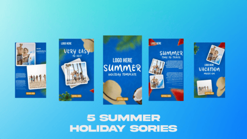 Animated Summer Travel Stories Template for Social Media Reels
