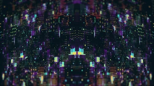 Abstract Digital Data Grid Futuristic Motion Background