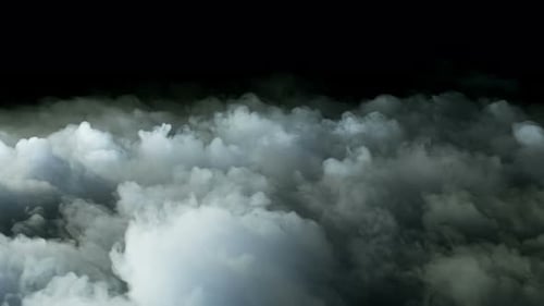 Abstract Rolling Clouds Over Dark Background
