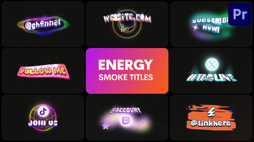 Energy Smoke Titles | Premiere Pro MOGRT
