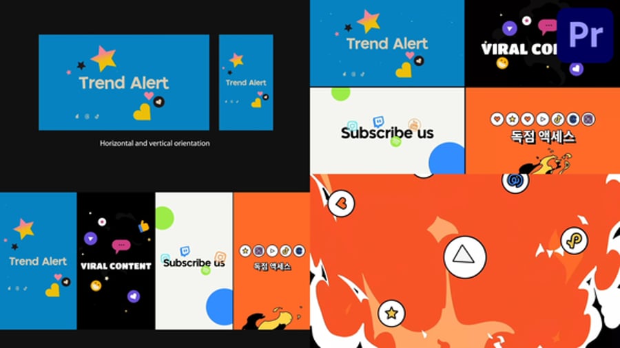 Cover for Social Media Emoji Slides And Stories | Premiere Pro MOGRT