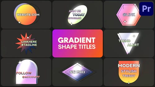 Gradient Shape Titles | Premiere Pro MOGRT