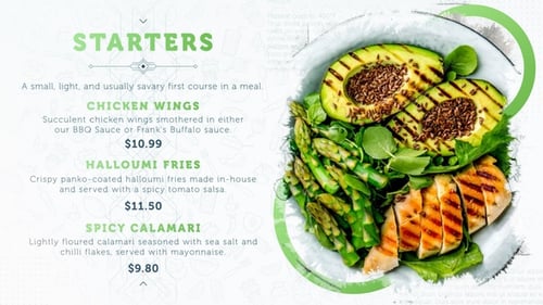 Restaurant Food Menu Slides