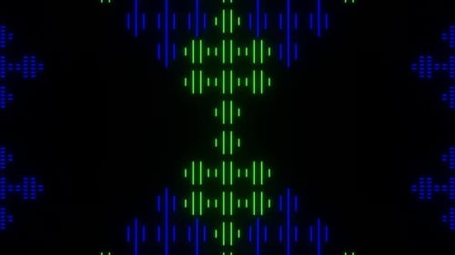 Pixel Mosaic Of Abstract Neon Background 02