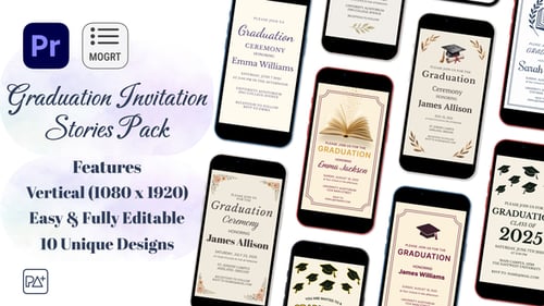 Graduation Invitation Story Pack For Premiere Pro