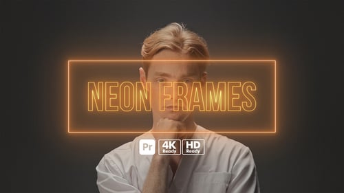 Neon Frames for Premiere Pro – Glowing Animated Typography Motion Pack
