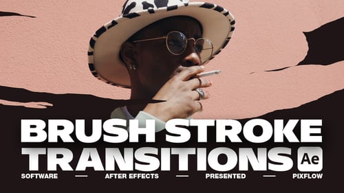 Brush Stroke Transitions V.1 For After Effects