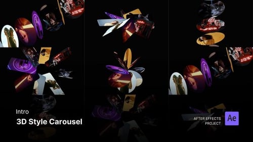 Intro/Opening Video - 3D Style Carousel After Effects Template