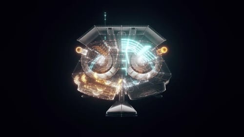 Futuristic Flying Transport Shuttle Hud Hologram Hd
