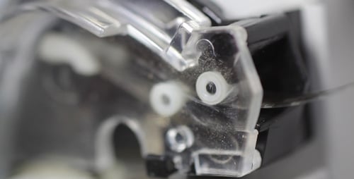 Close Up of a Clear Plastic Medical Device