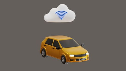 3D-Animation von vernetzten Autos