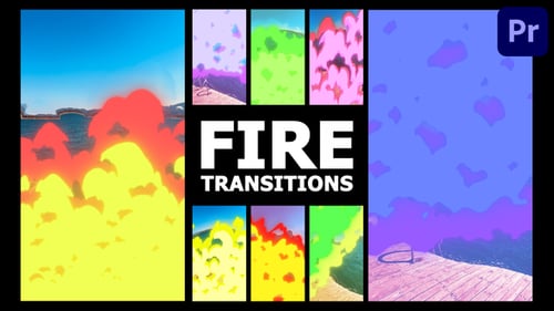 Animated Fluid Fire Transitions for Vertical Videos