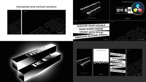 Black And White Typography for DaVinci Resolve