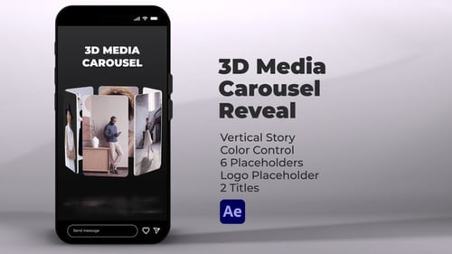 Dynamic 3D Rotating Media Carousel for Mobile Story Presentation