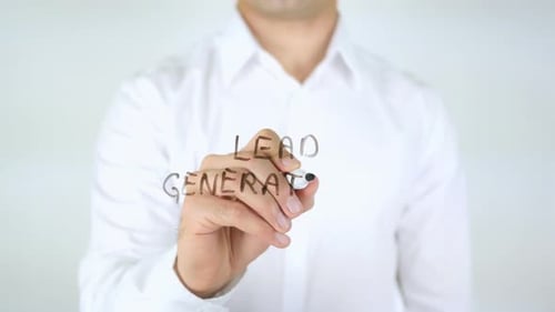 Man Writes Lead Generation with Marker