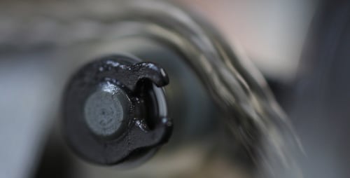 Close-up of a Shiny Round Machine Part