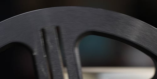 Film Reel Spinning in Close Up Shot