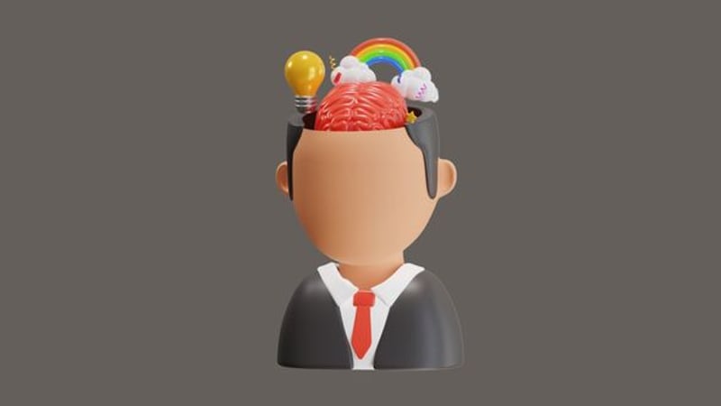 Animated Thinking Man with Thought Bubble, Backgrounds Motion Graphics ...