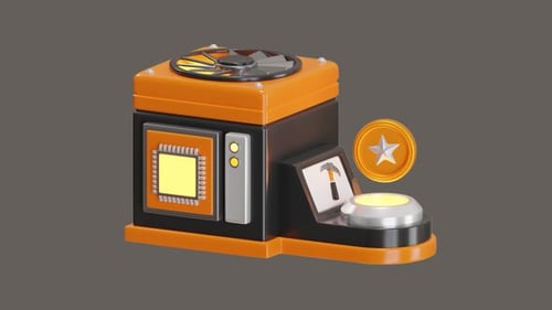 3D Animation of Crypto Mining The difficulty of finding blocks