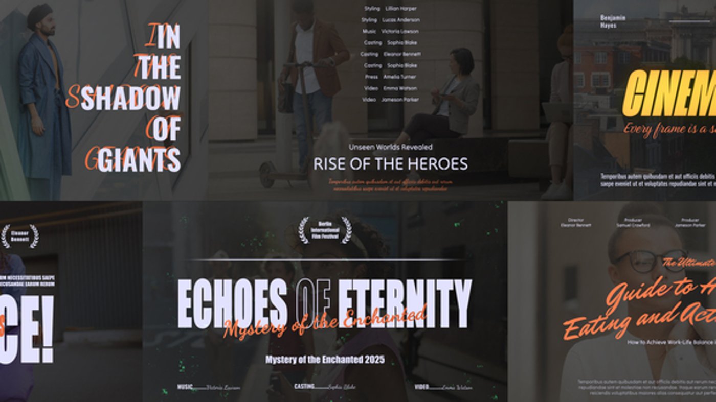 Filmic Cinematic Title Slides, Titles ft. music video title & animated ...
