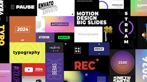Modern Kinetic Typography and Glassmorphism Graphic Pack for Premiere Pro