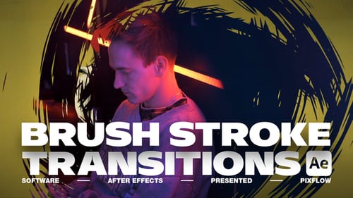 Brush Stroke Transitions V.3 For After Effects