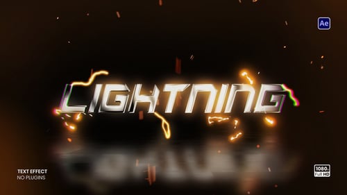 Electric Lightning Text Animation