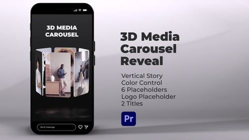 Dynamic 3D Media Carousel Reveal for Social Content