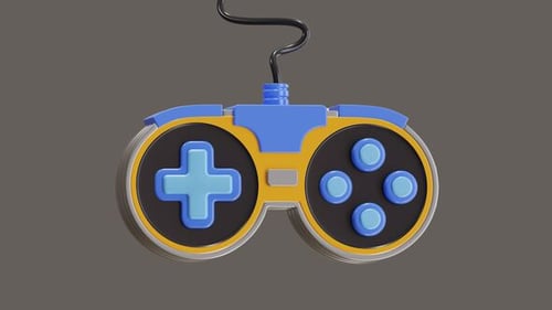 3D Animation of Game Handheld Controller
