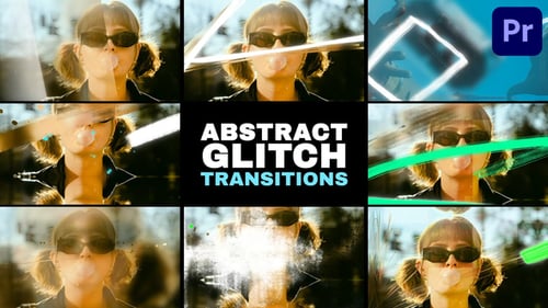 Abstract Grunge Glitch Seamless Transitions | Premiere Pro MOGRT