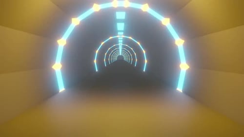 Futuristic Sci-Fi Tunnel Hallway