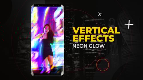 Vertical Neon Glow Effects