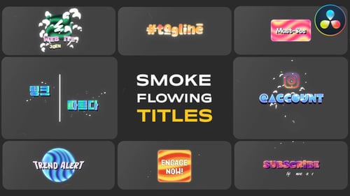 Animated Flowing Smoke Titles with Dynamic Text Reveals