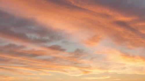 Sunset On A Beautiful Sky With Fast Moving Clouds, Religion, Time Lapse