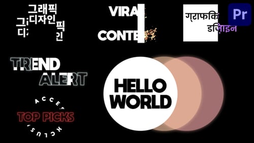 Typography Titles | Premiere Pro MOGRT