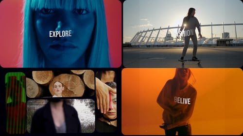 Intro zur Veranstaltung auf mehreren Bildschirmen