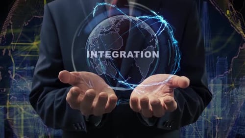 Holographic Globe Representing Integration Technology