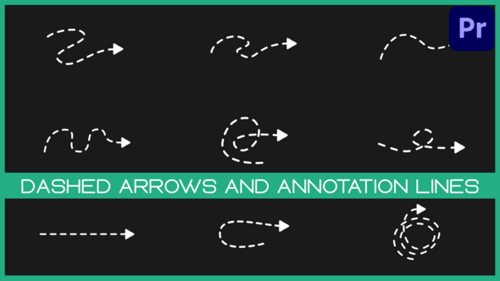 Dashed Arrows And Annotation Lines for Premiere Pro