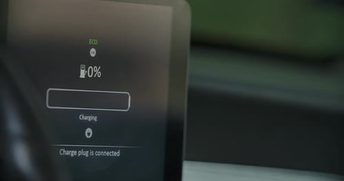 Armaturenbrett in einem Elektroauto