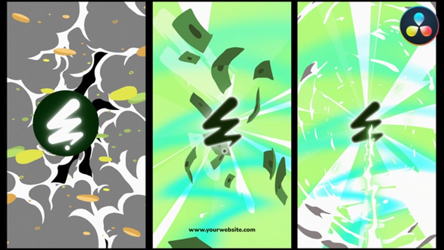 Cover for Explosion Smoke Money Logo | DaVinci Resolve