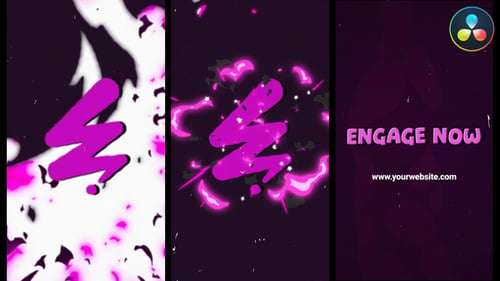 Colorful Explosion Vertical Logo | DaVinci Resolve